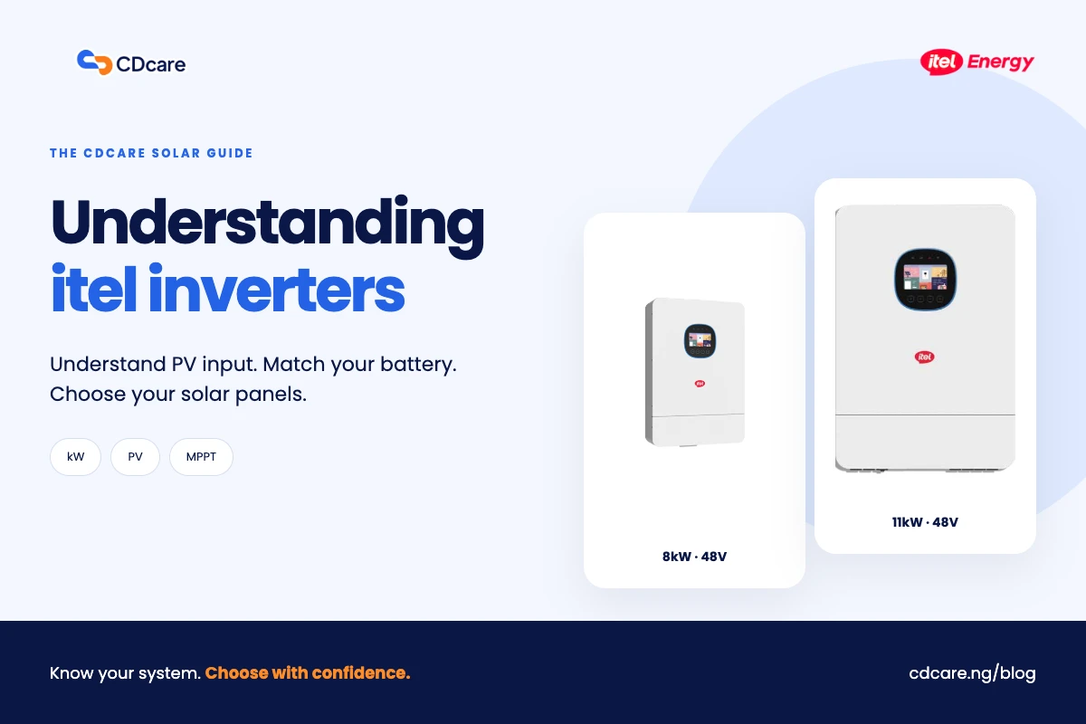 Understanding itel inverters: CDcare guide with itel product photographs