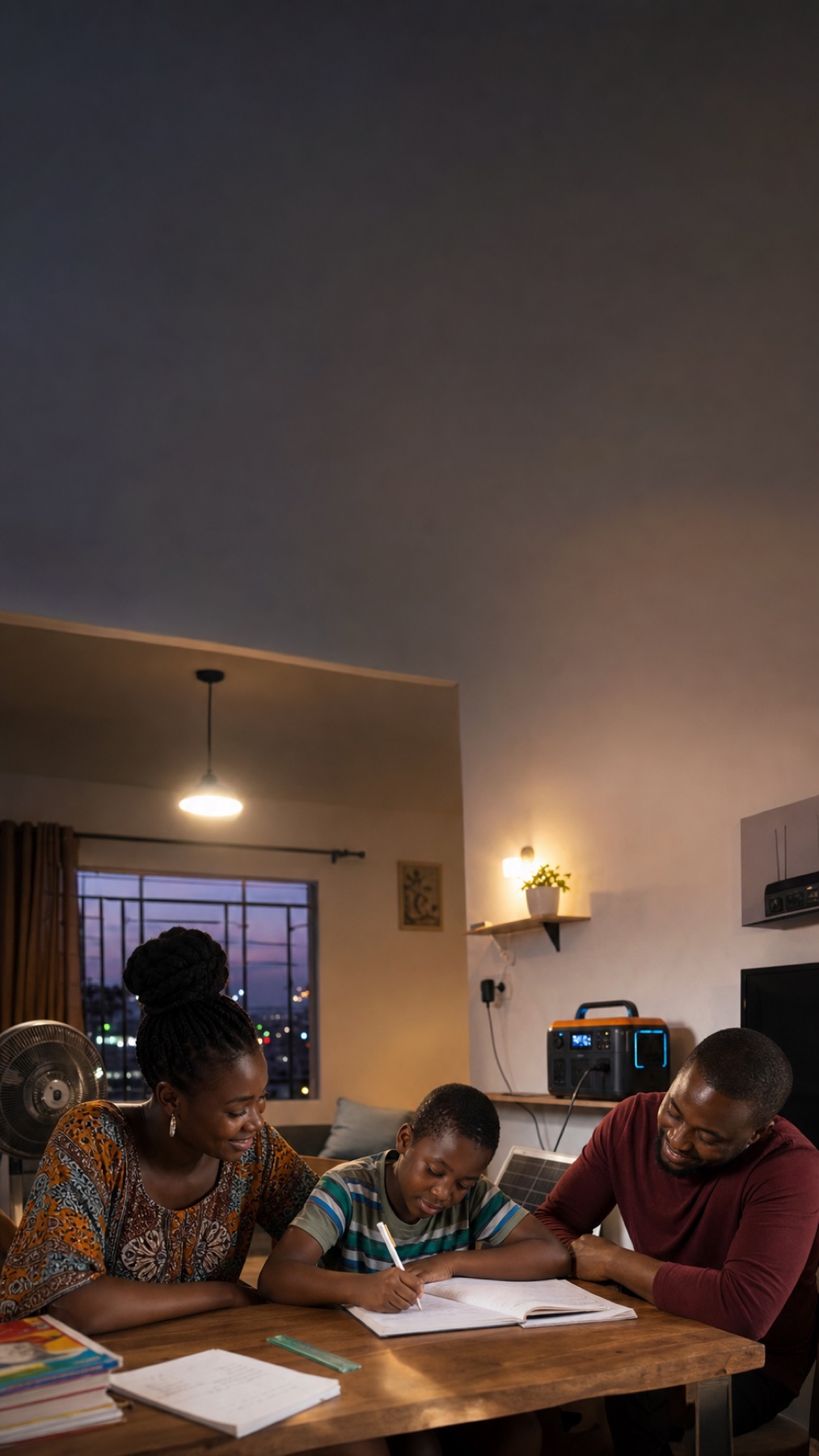 A family enjoying a more comfortable home