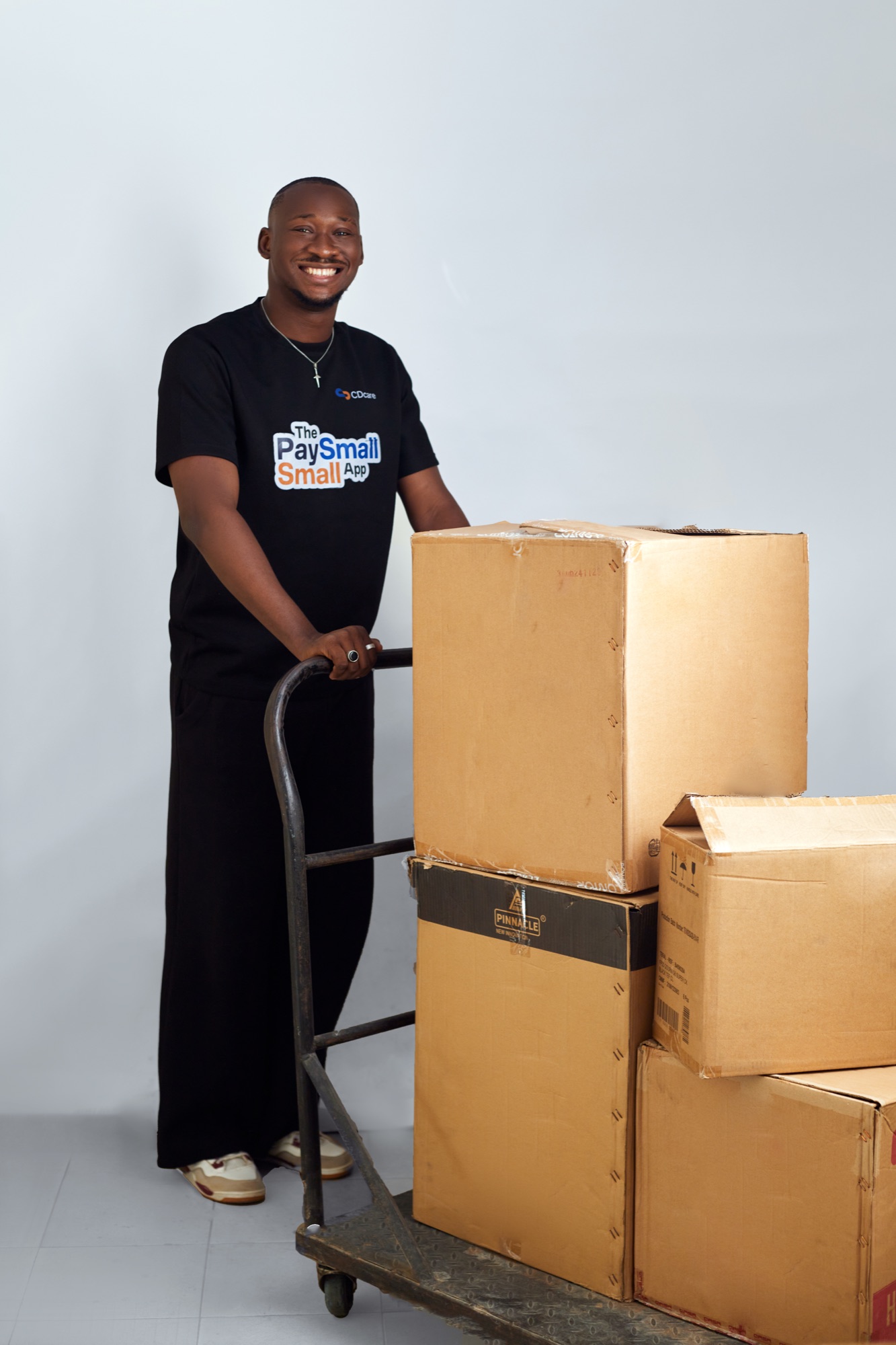CDcare team members completing a customer delivery